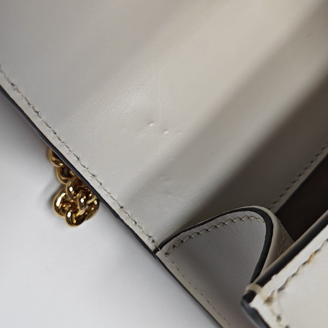 Sylvie Mini Calfskin White