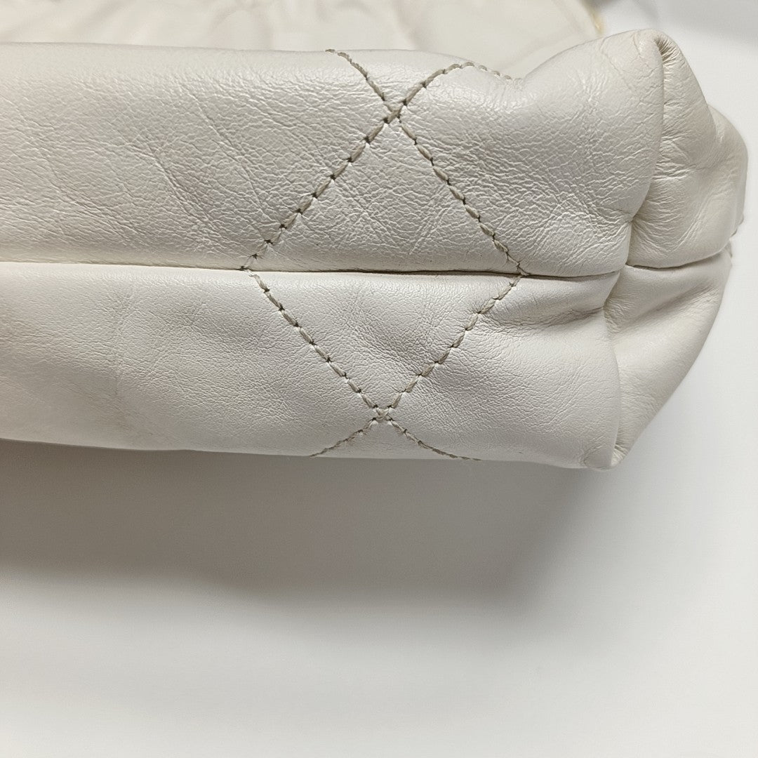 CHANEL 22 Mini Quilted Calfskin White