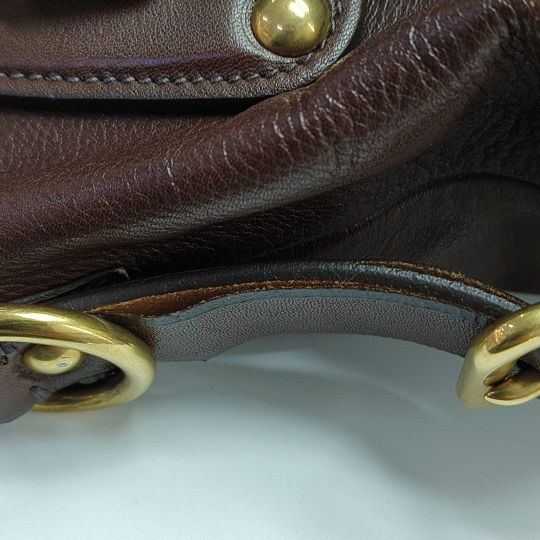 Calfskin Shoulder Bag Brown