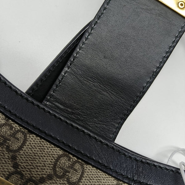 Padlock Small Monogram Coated Canvas Beige