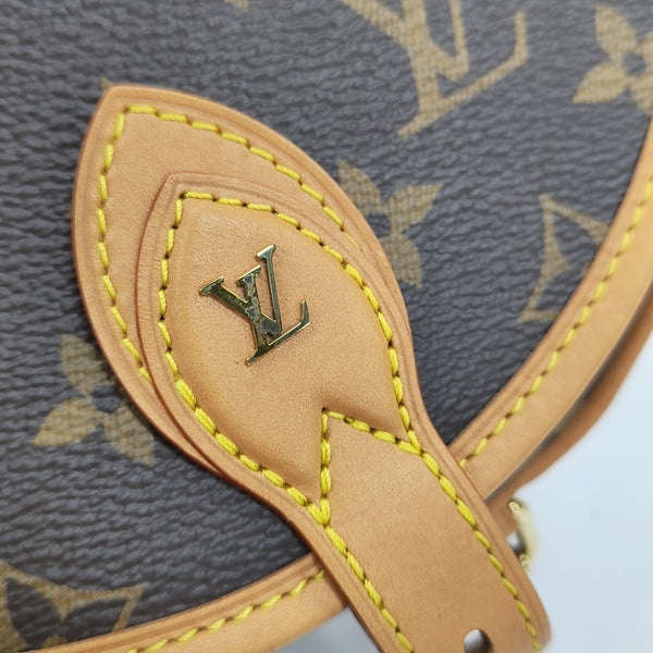 TAMBOURINE Monogram Coated Canvas Brown