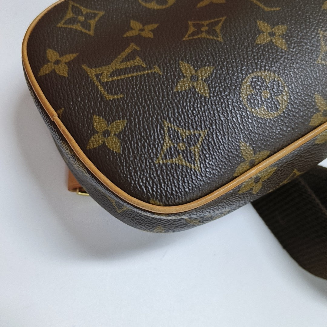 GANGE Monogram Coated Canvas Brown