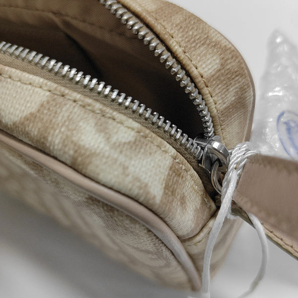 Oblique Coated Canvas Beige