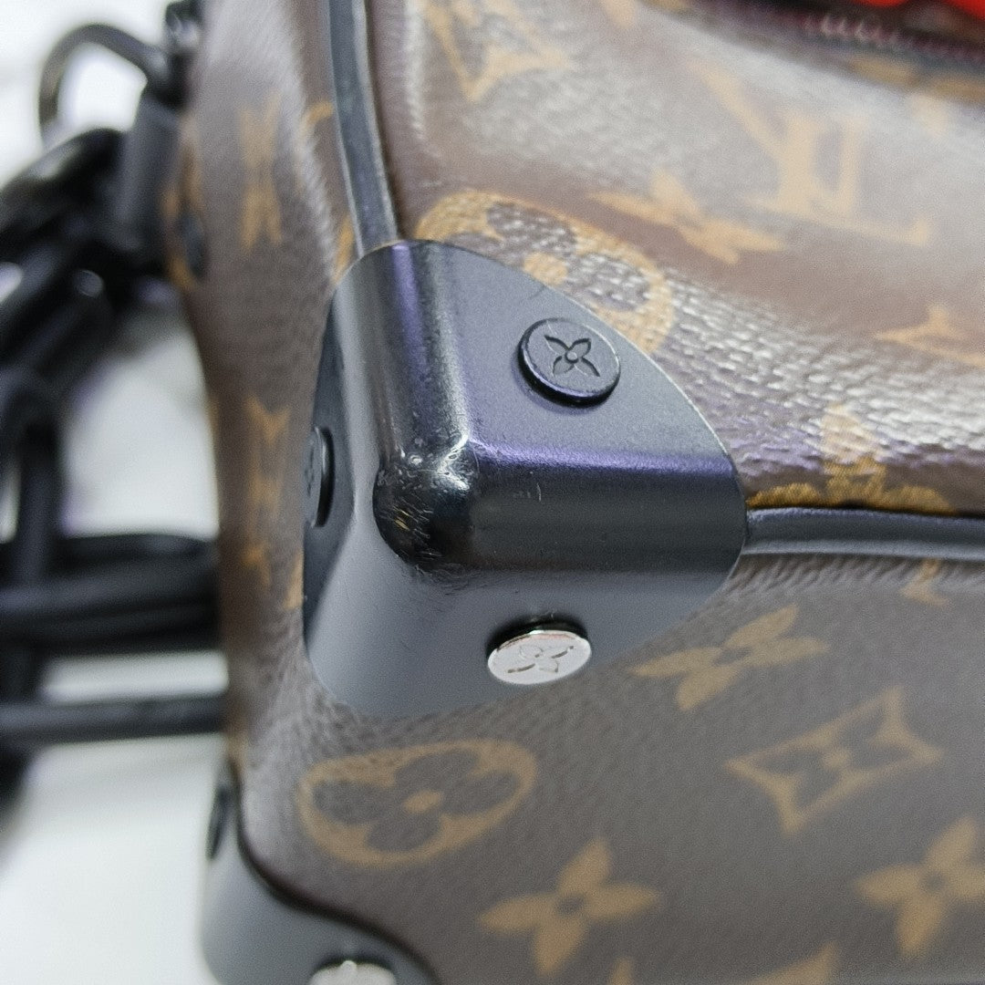 SOFT TRUNK Mini Monogram Coated Canvas Brown
