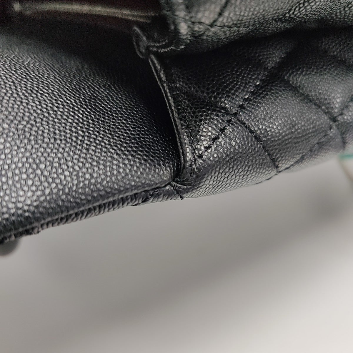 COCO HANDLE Large Quilted Grained Calfskin Black