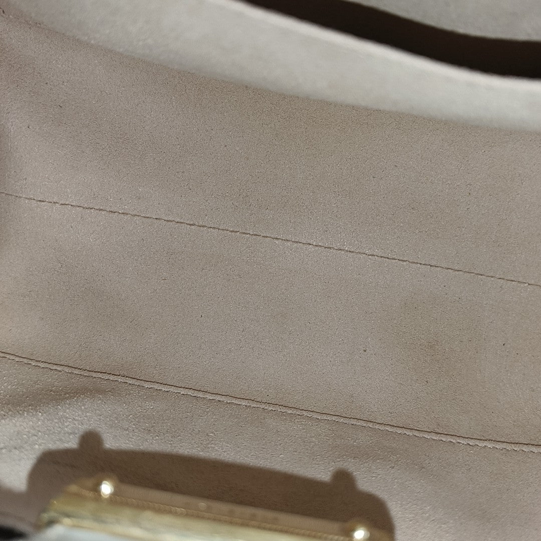 Padlock Small Monogram Coated Canvas Beige