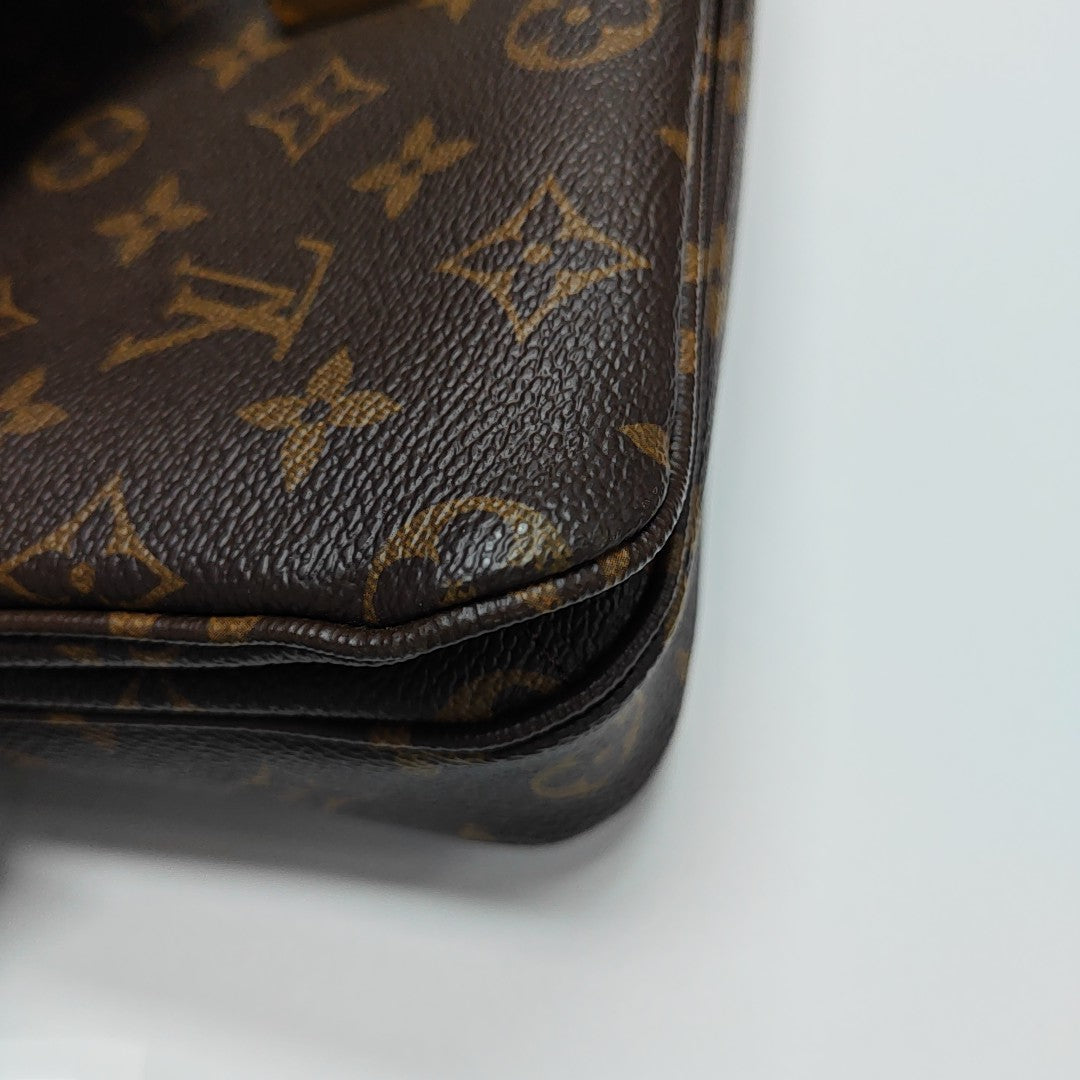 MÉTIS MM Monogram Coated Canvas Brown