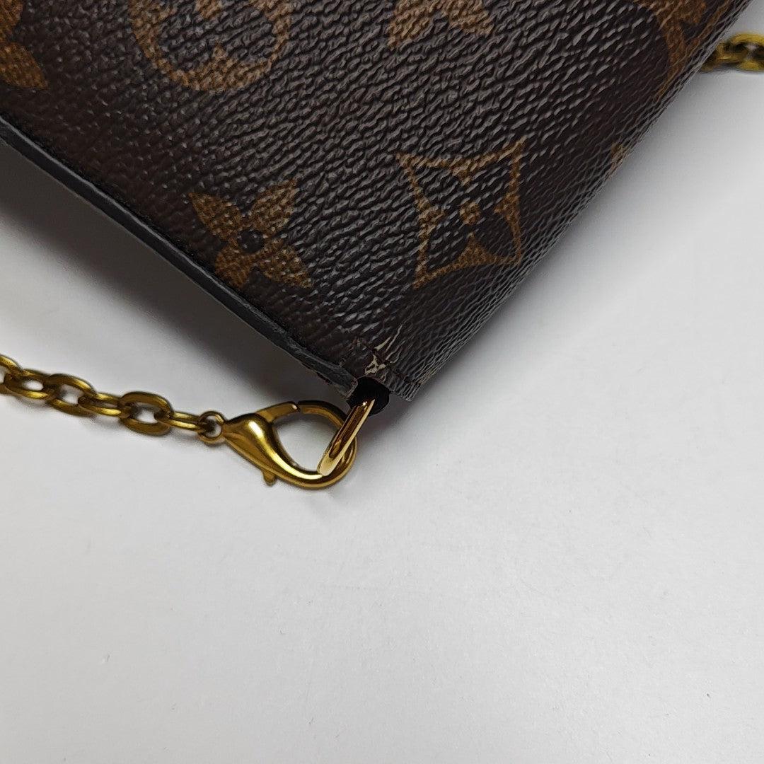 FÉLICIE Monogram Coated Canvas Brown