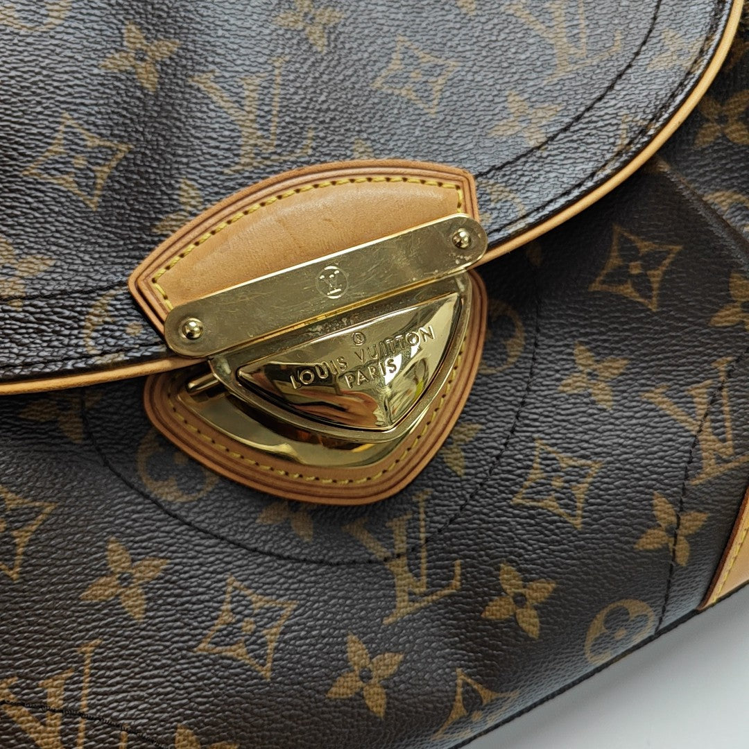 BEVERLY MM Monogram Coated Canvas Brown