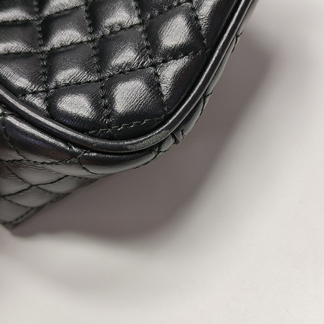 Zumi Quilted Calfskin Black