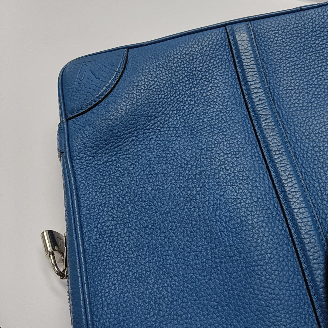 PORTE-DOCUMENTS Calfskin Blue