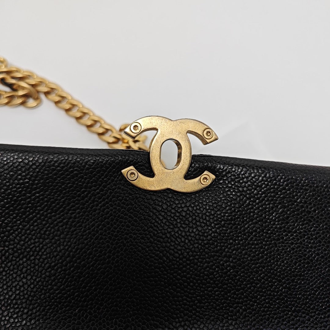 Caviar Quilted Grained Calfskin Black