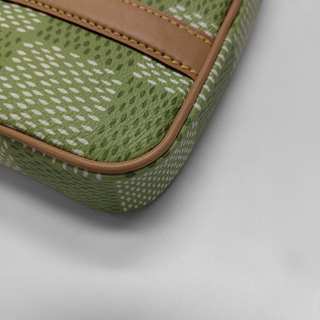Damier Coated Canvas Shoulder Bag Nano Green