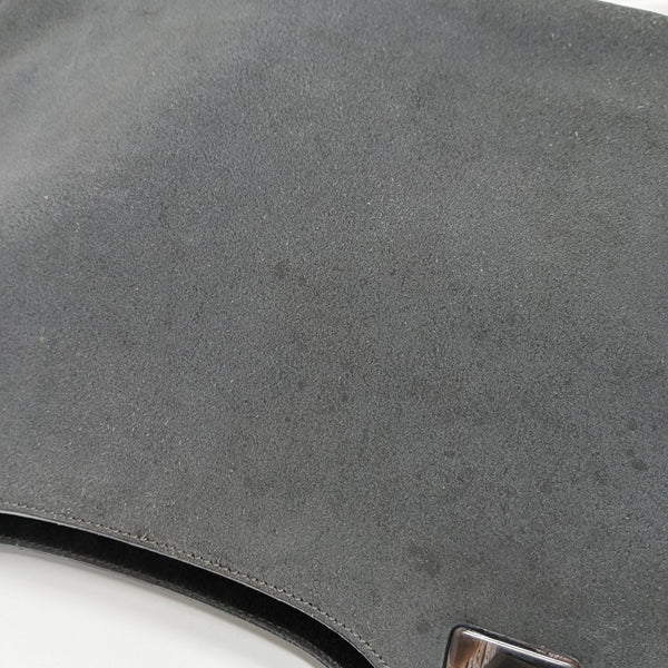 Suede Top Handle Bag Gray
