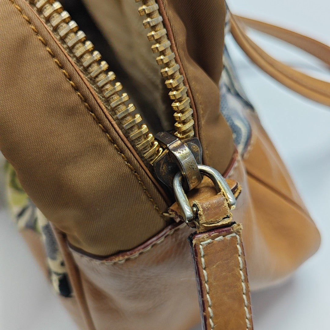 Canvas Top Handle Bag Brown