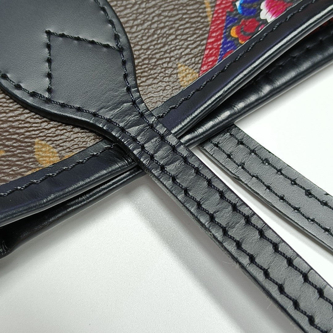 NEVERFULL MM Monogram Coated Canvas Brown