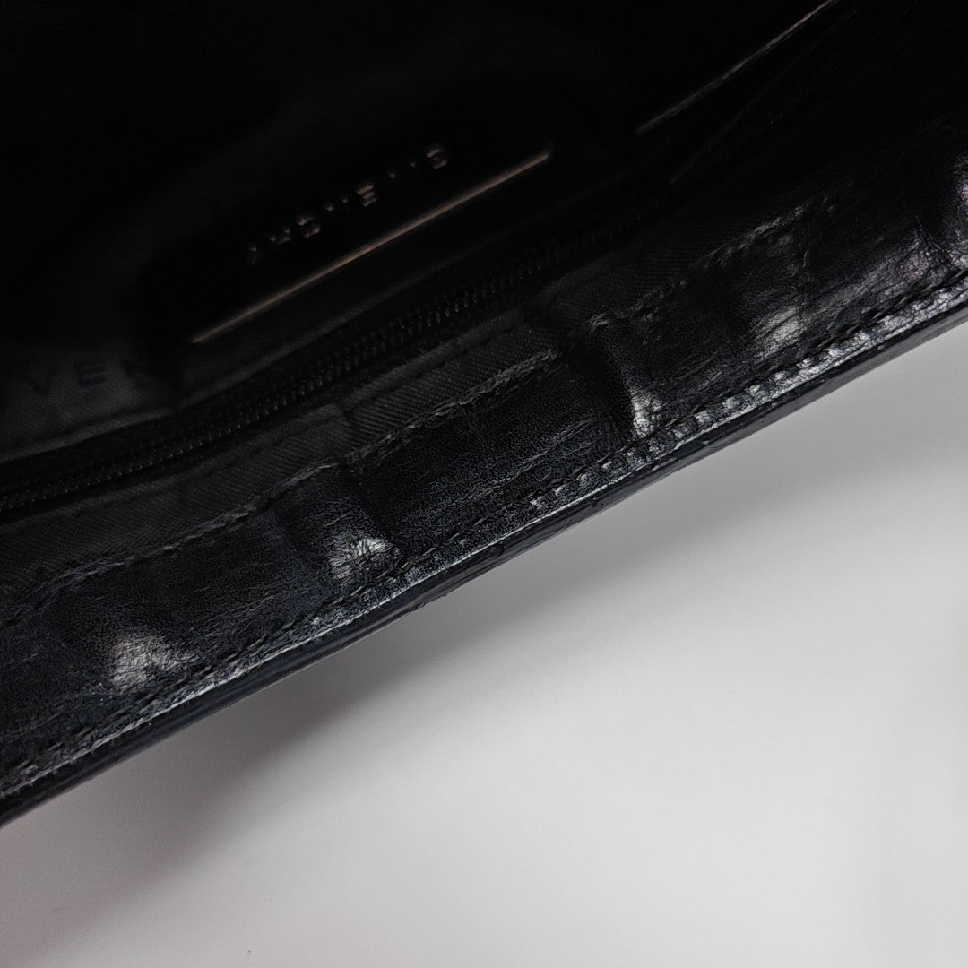 Calfskin Top Handle Bag Black