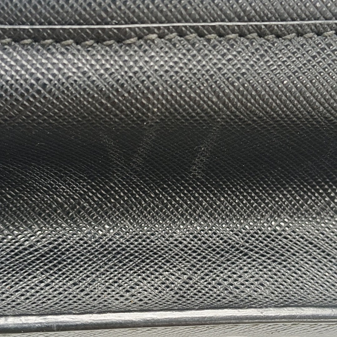 Saffiano Calfskin Clutch Black