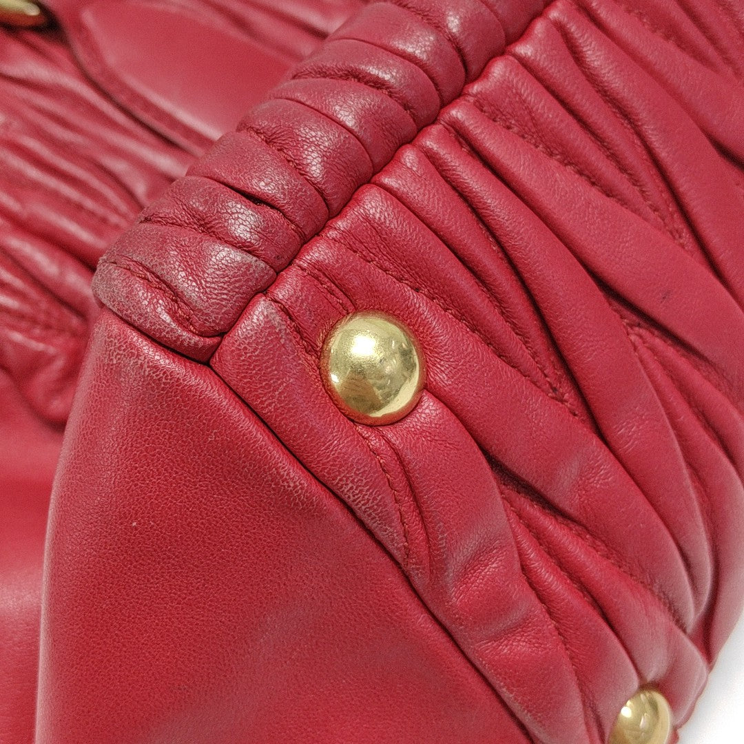 Avenue Quilted Lambskin Red