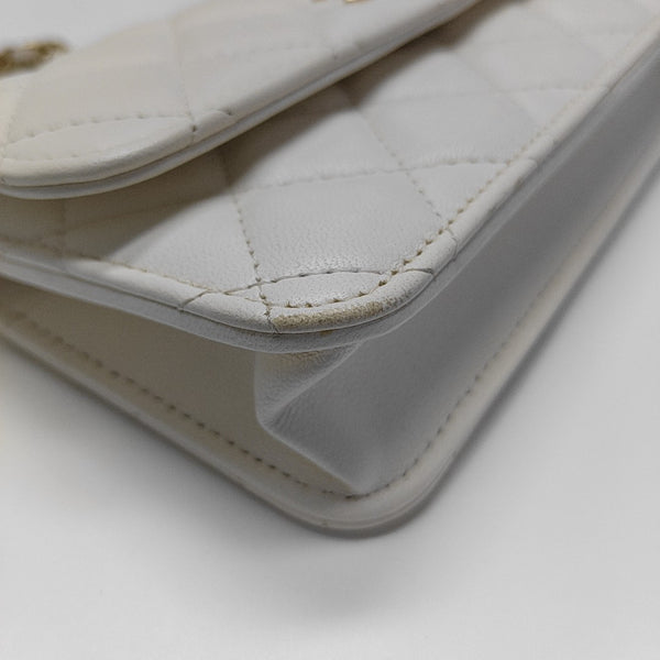WOC Quilted Lambskin White