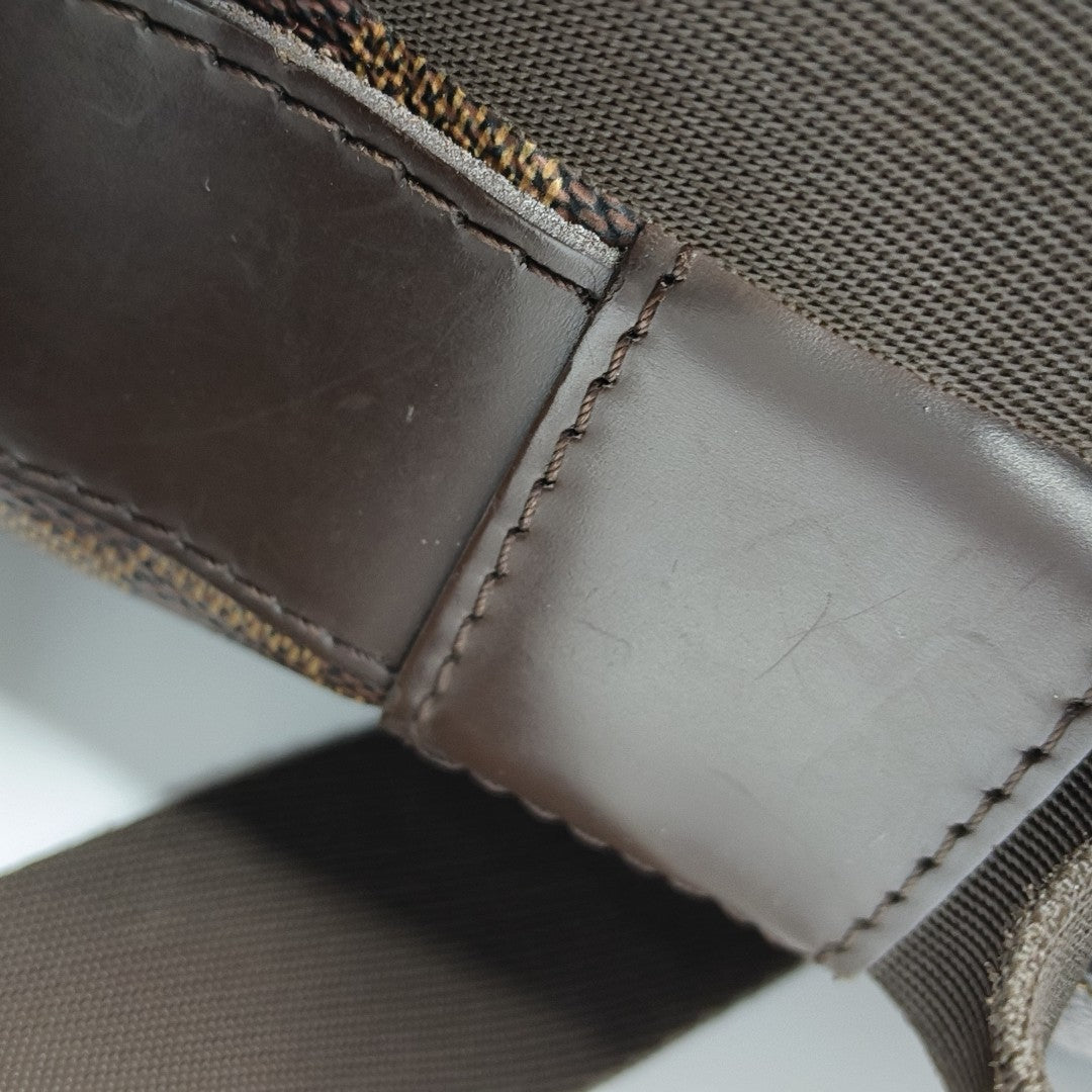 NAVIGLIO Damier Ebene Coated Canvas Brown