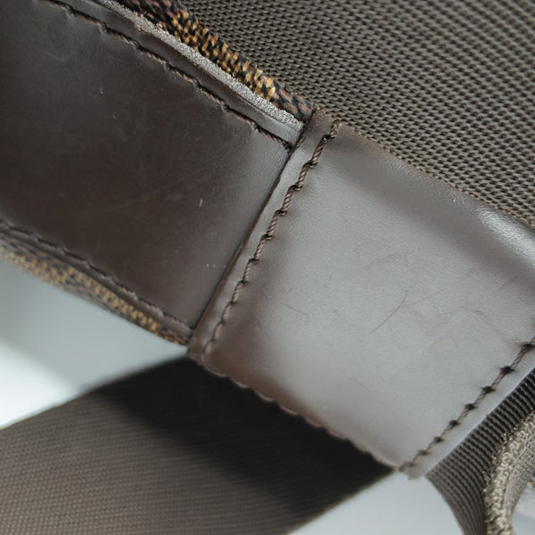 NAVIGLIO Damier Ebene Coated Canvas Brown