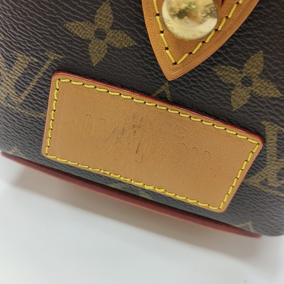 Monogram Coated Canvas Shoulder Bag Mini Brown