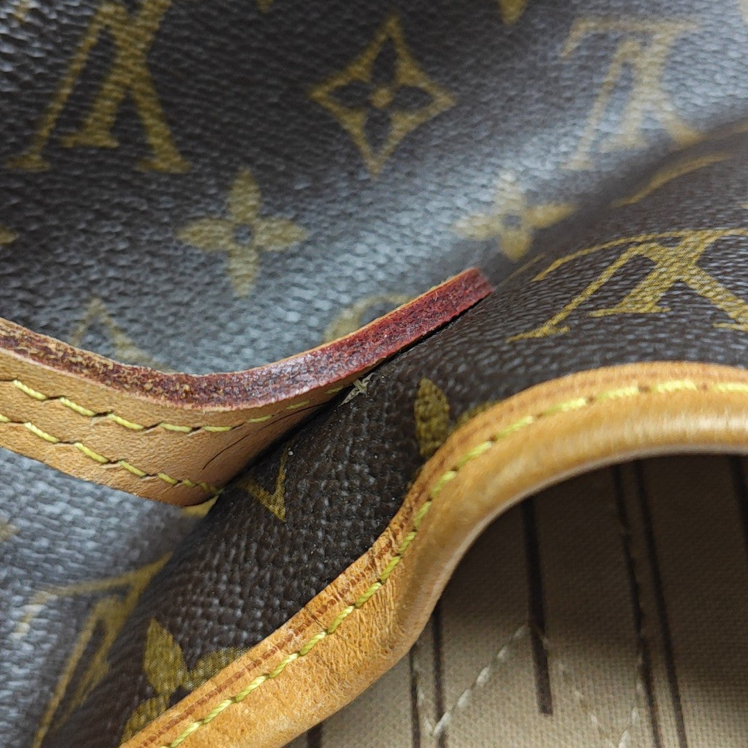 NEVERFULL MM Monogram Coated Canvas Brown