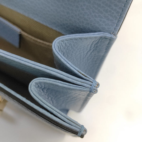 Interlocking G Small Calfskin Blue