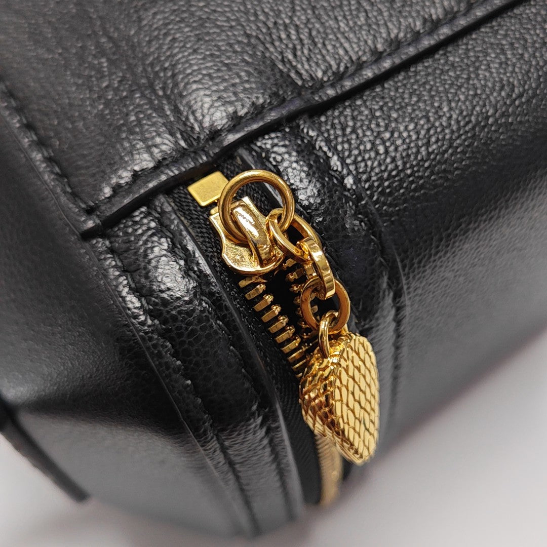 Calfskin Shoulder Bag Black