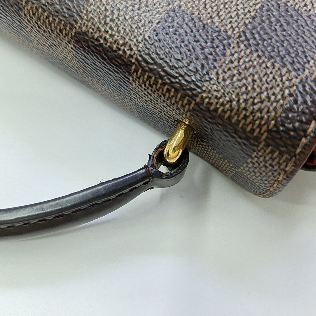 CROISETTE Damier Ebene Coated Canvas Brown