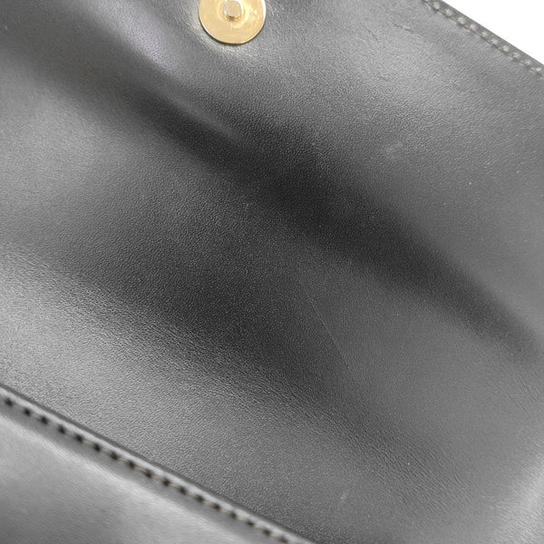 Calfskin Top Handle Bag Black
