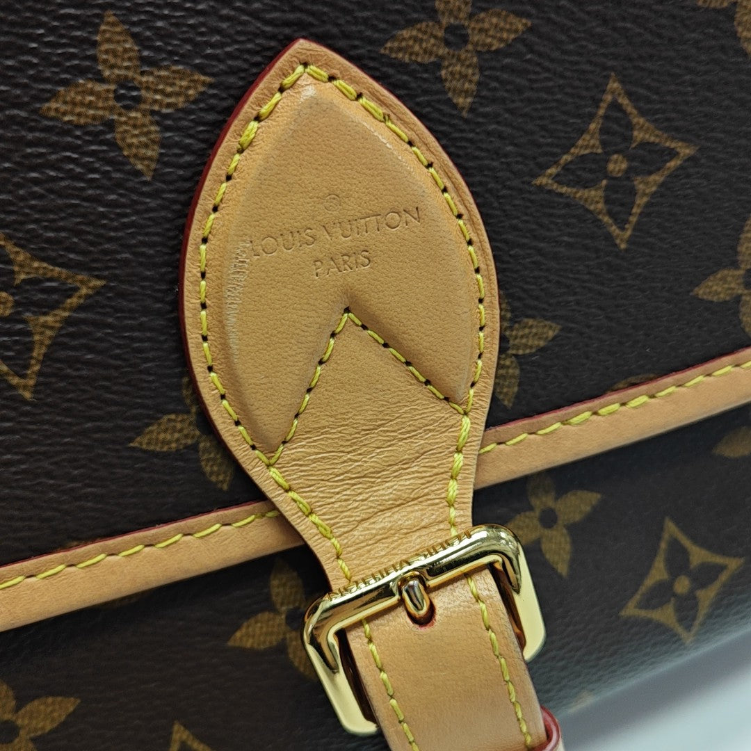 DIANE Monogram Coated Canvas Brown