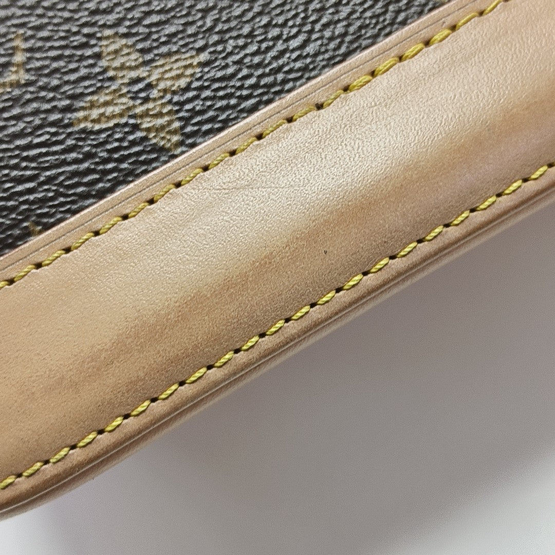 ALMA BB Monogram Coated Canvas Brown
