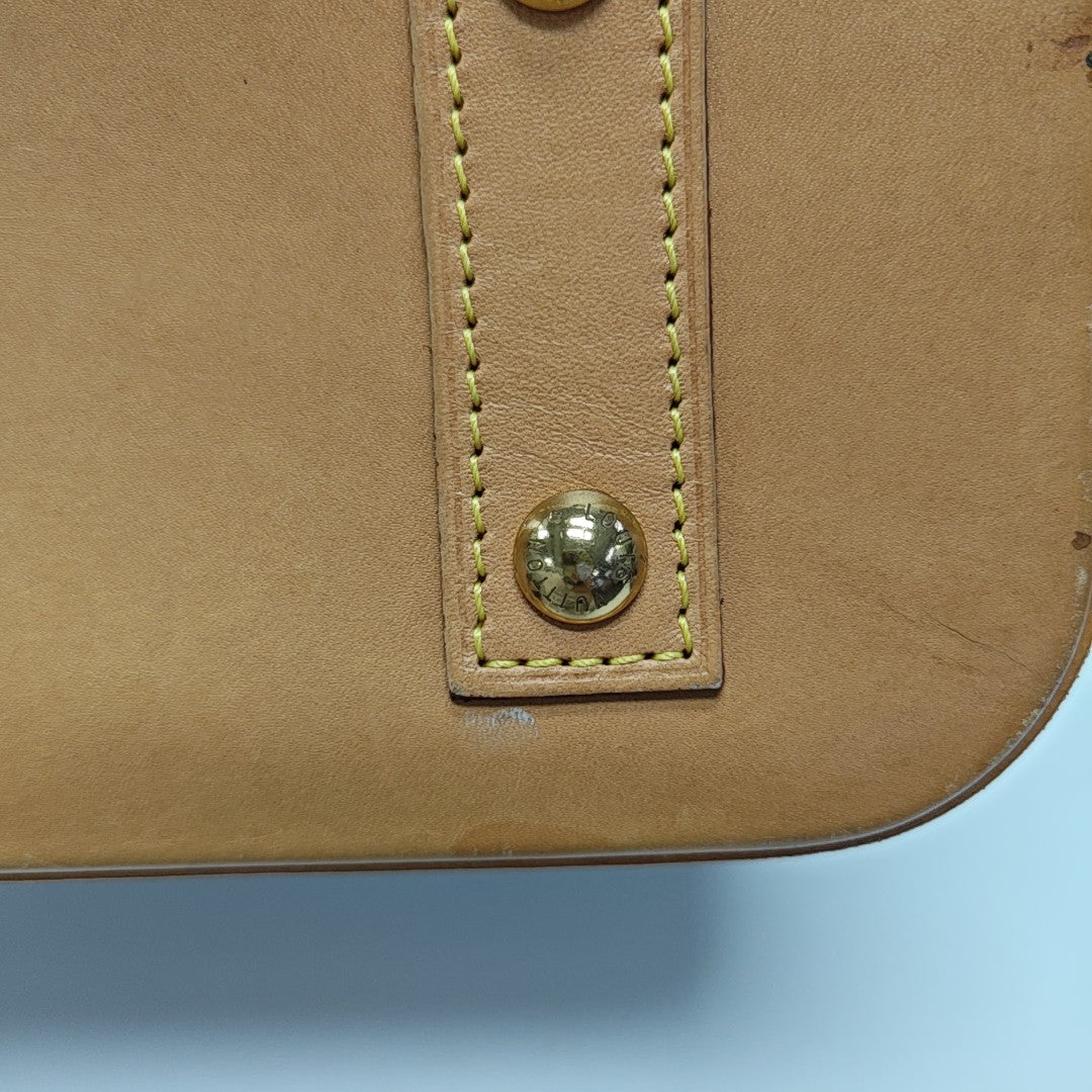 ALMA BB Monogram Coated Canvas Brown