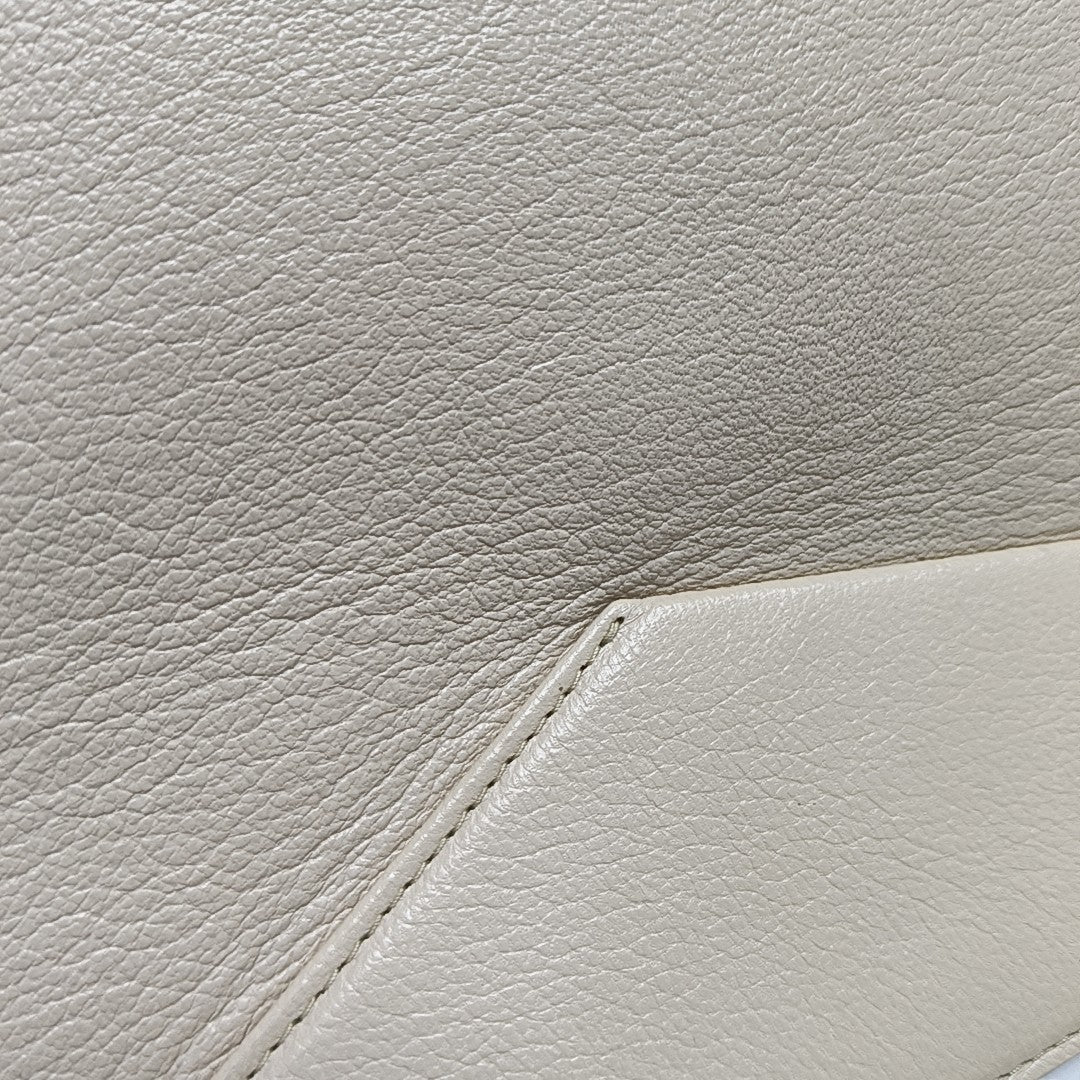 Calfskin Top Handle Bag Beige