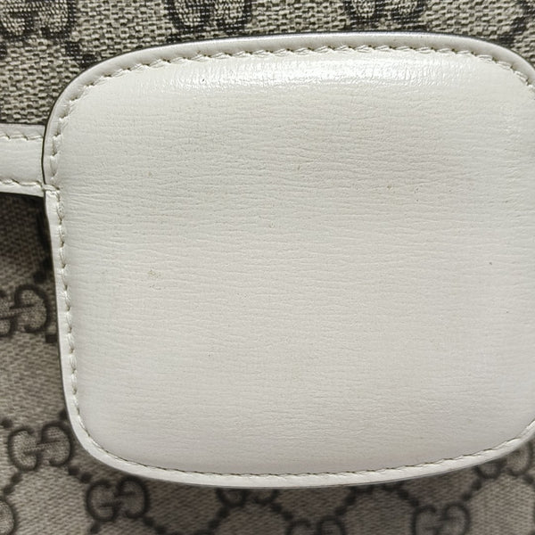 Horsebit 1955 Small Monogram Coated Canvas Beige