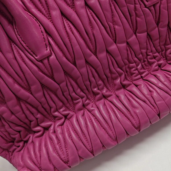 Quilted Lambskin Tote Bag Red
