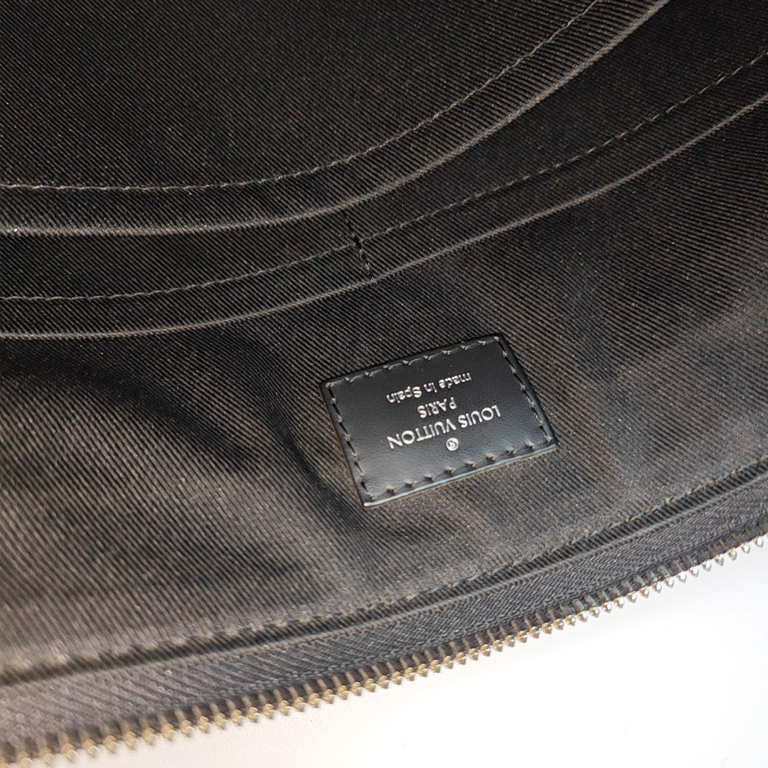 MICK Damier Graphite Coated Canvas Gray