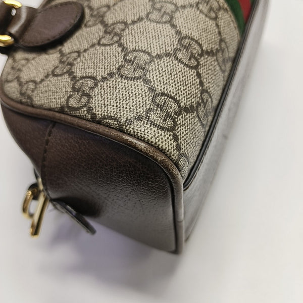 Ophidia Mini Monogram Coated Canvas Beige