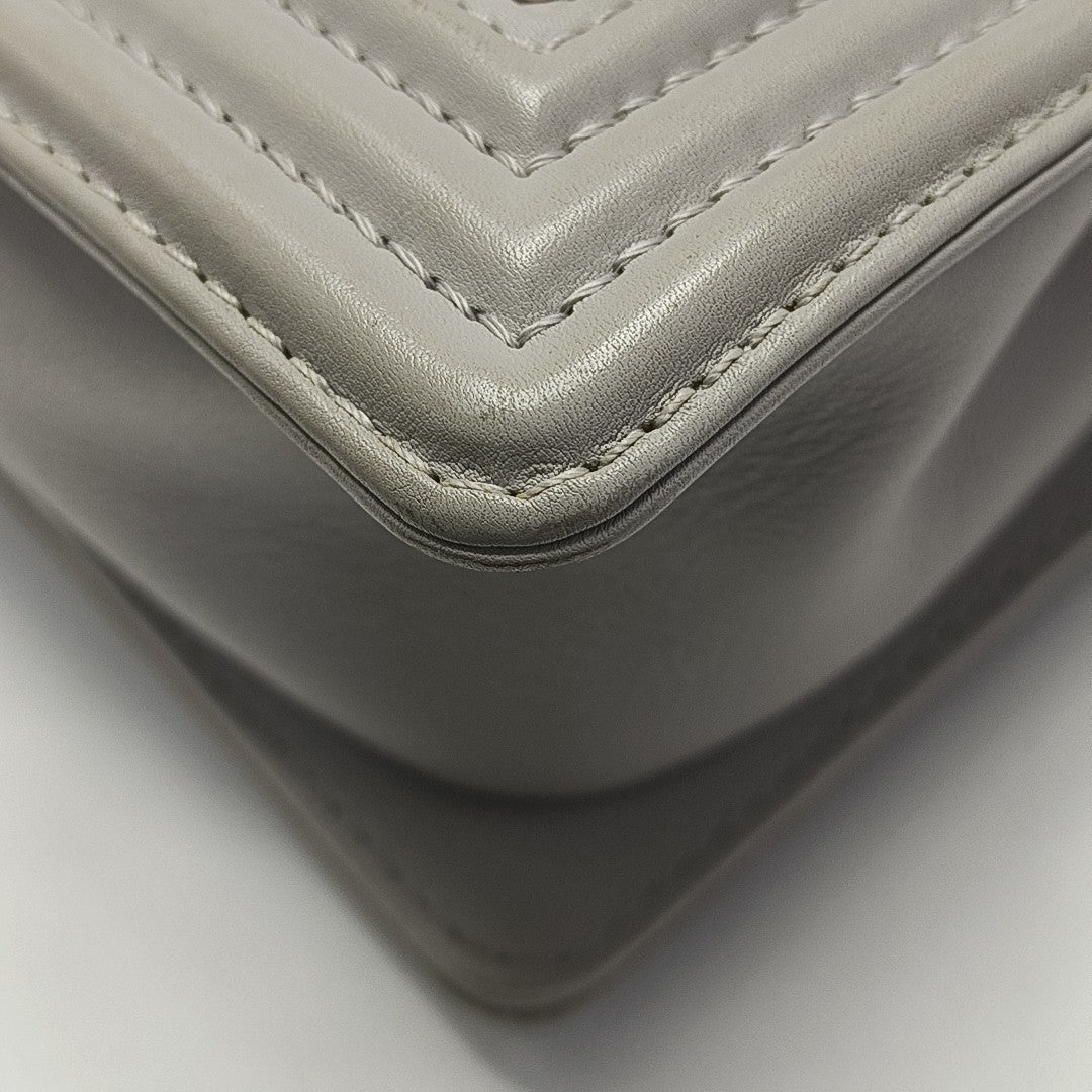 BOY CHANEL Medium Quilted Calfskin Gray