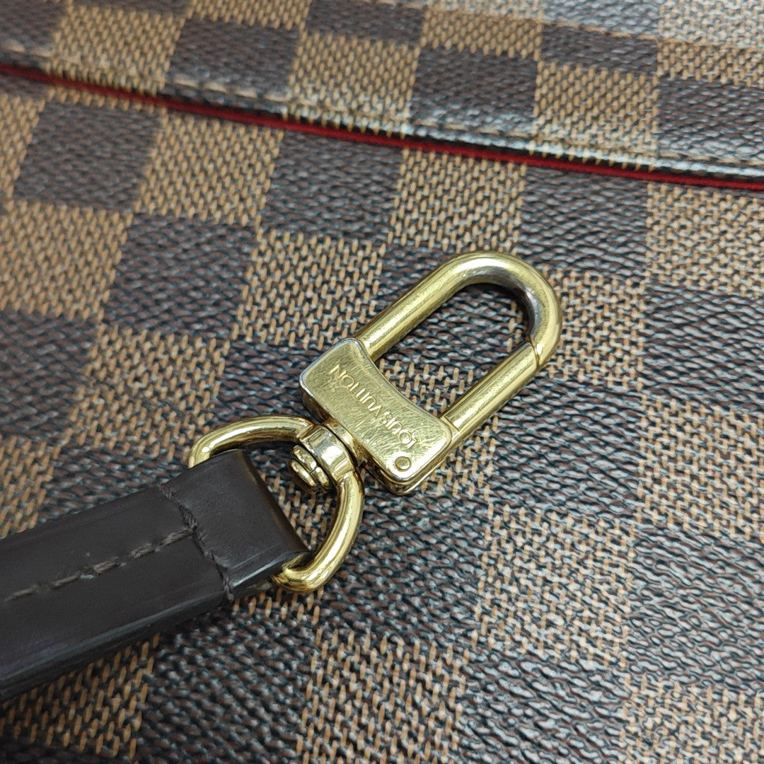 CROISETTE Damier Ebene Coated Canvas Brown