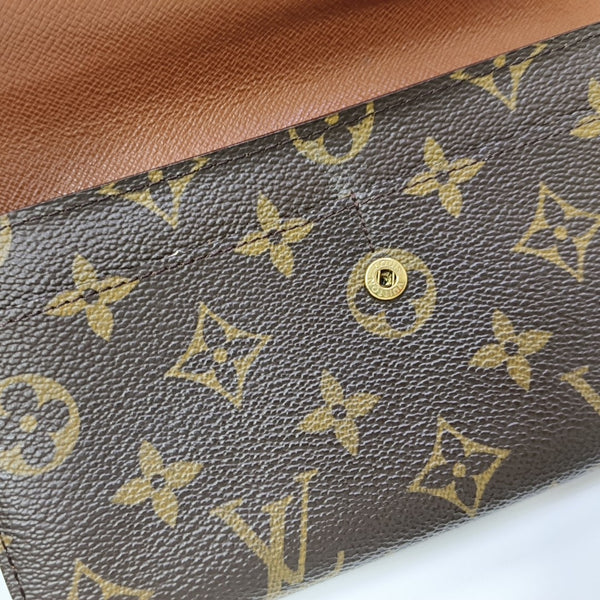 PORTE MONNAIE Monogram Coated Canvas Brown Wallet