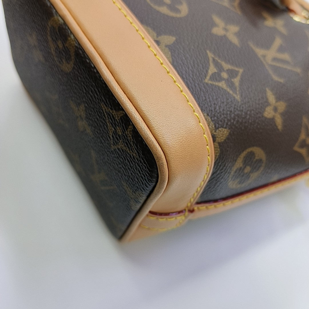 NOÉ Nano Monogram Coated Canvas Brown