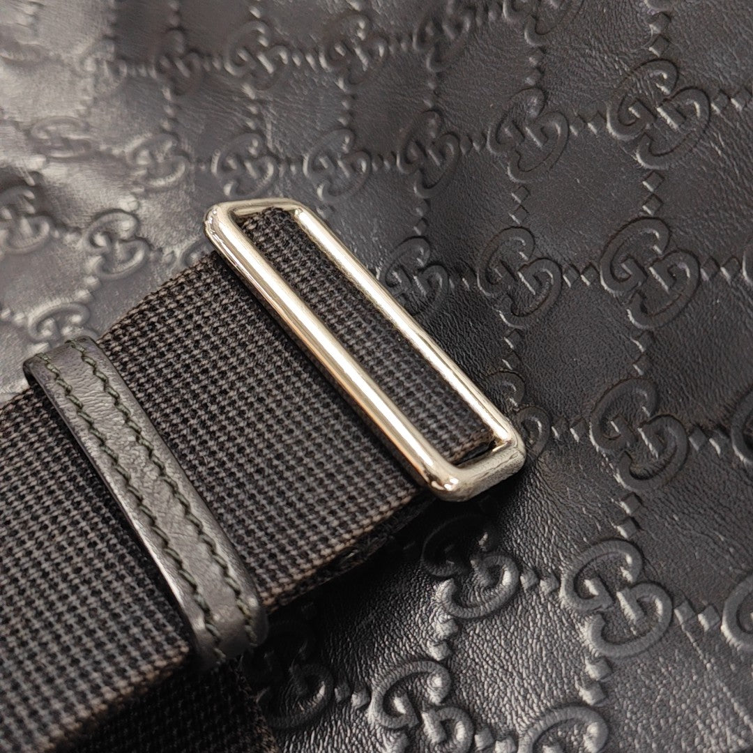 Monogram Calfskin Shoulder Bag Black