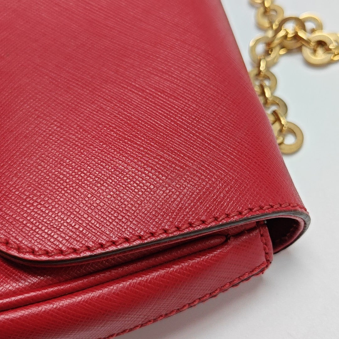 Calfskin Shoulder Bag Red