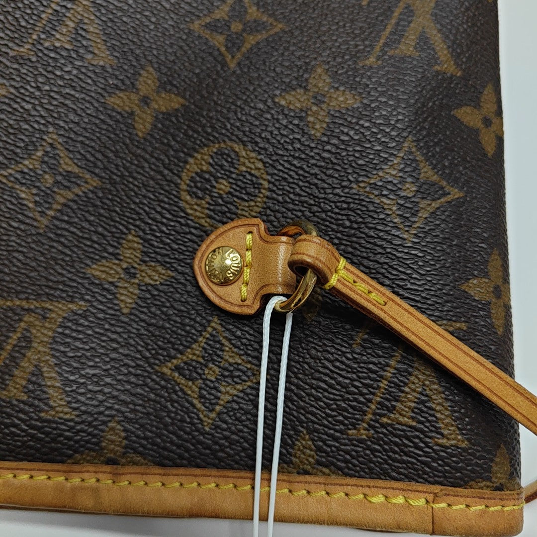 NEVERFULL MM Monogram Coated Canvas Brown
