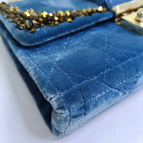 Miss Dior Cannage Velvet Blue