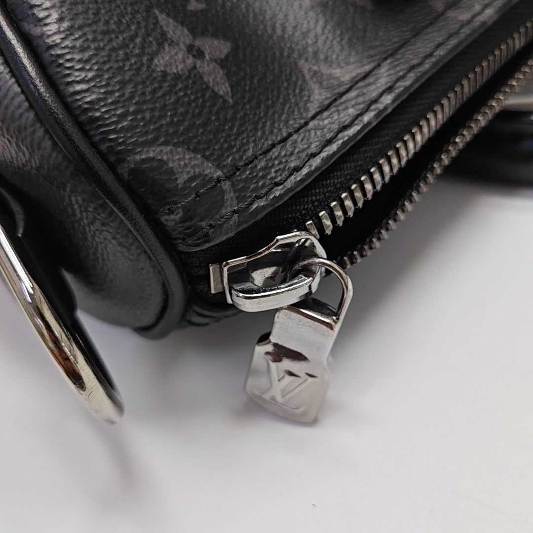 KEEPALL 25 Monogram Coated Canvas Black