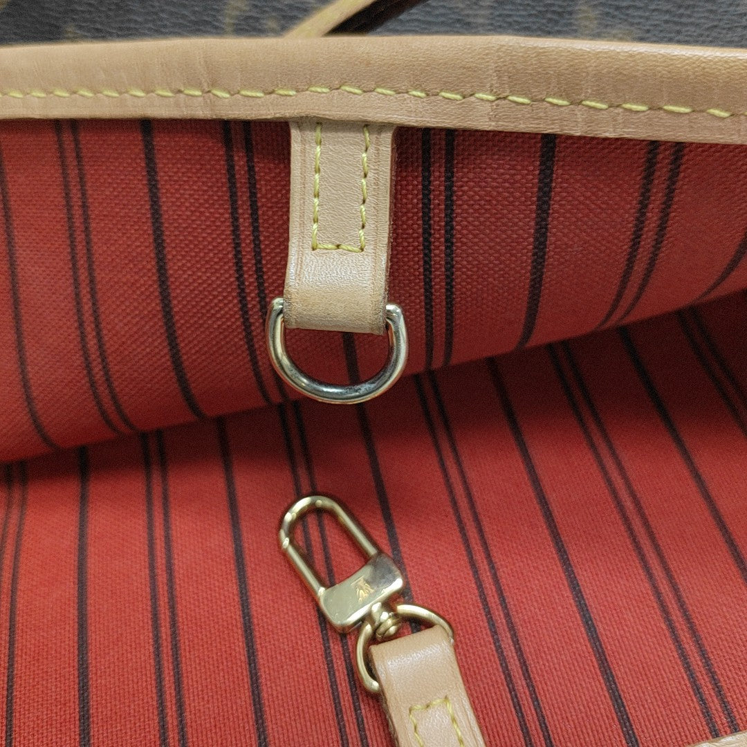 NEVERFULL MM Monogram Coated Canvas Brown